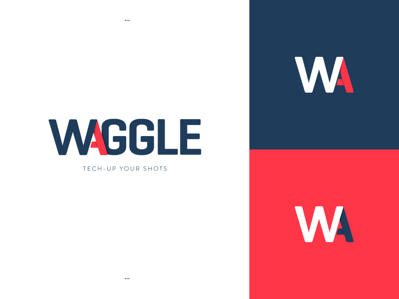 Waggle Logo brand logo branding design logo mobile app branding mobile app logo typography