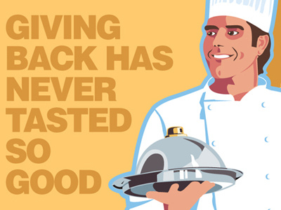 Restaurant Week Cover charity design food illustration print vector