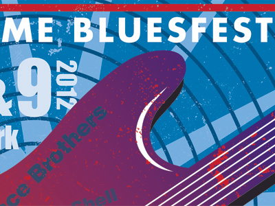 2012 Gladstone Bluesfest blues color cover illustration texture