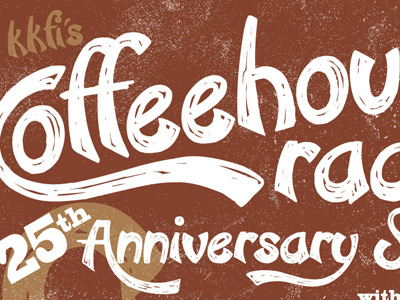 Coffeehouse Radio poster texture typography