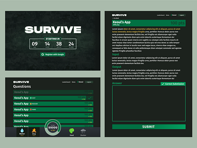 Survive UI Design