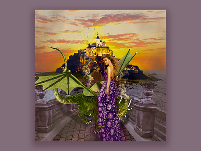 Illustration Mystical Castle art collage design digitalart fashion graphic design illustration matepainting photoart web