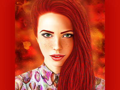 Portrait Illustration Autumn