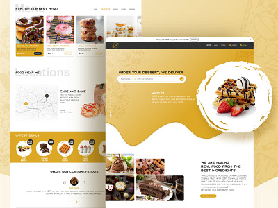 DZRT.inc One Page Website design UI & UX dessert website