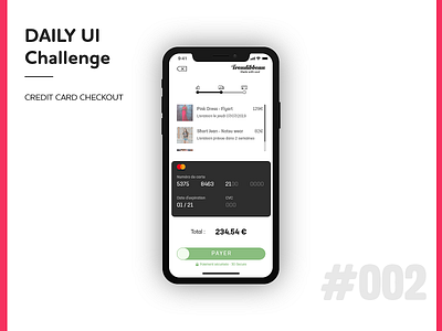 Daily UI Challenge 002 - Credit Card Checkout adobe xd app app design credit card credit card checkout daily ui daily ui 002 daily ui challenge ecommerce frenchie ui design