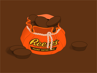 Weekly Warm-Up 03 — Reeses Packaging Redesign adobe illustrator candy chocolate illustration packagedesign purse redesign redesign concept reeses weekly challenge weekly warm up