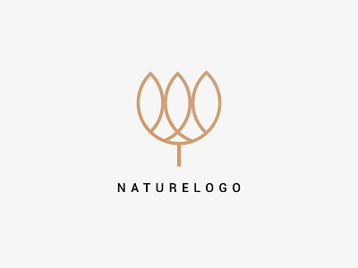 Linear Leaf logo branding flat logo ui vector