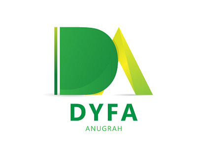 Letter DA dyfa anugra Logo branding design illustration lettering logo minimal typography vector web