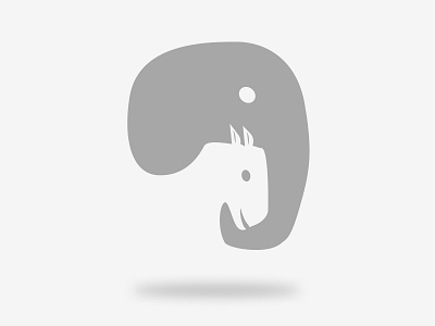 Elephant Goat Logo (Negative space) adobe animal animals clean elephant goat icon illustration illustrator logo negative space