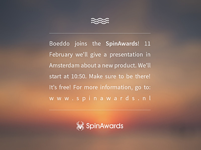 I join the Young Talent SpinAwards! amsterdam contest digital invitation invite netherlands presentating presentation product spinawards talent young