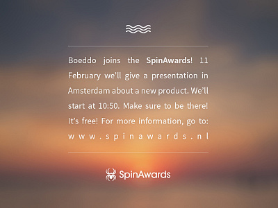 I join the Young Talent SpinAwards!