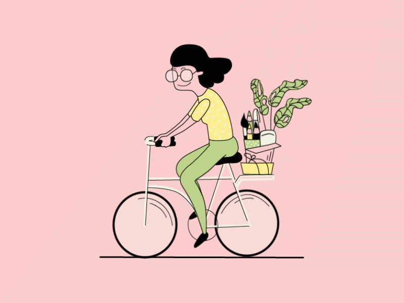 woman on the bike