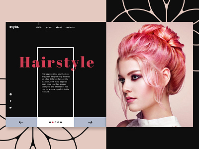 Hairstyle beauty design hairstyle makeup photoshop style ui ux web