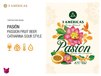 3 Américas Pasión | Craft Beer Label Design