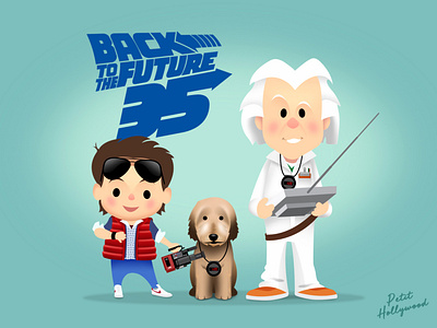 Back to the Future 35th Anniversary amblinentertainment backtothefuture character cute cuteart digitalart graphicdesign illustration petit universalpictures