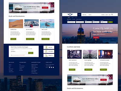 Airline Responsive Web Design airline branding design landing page responsive design ui user experience ux website