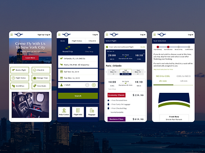 Airline Mobile Responsive Design