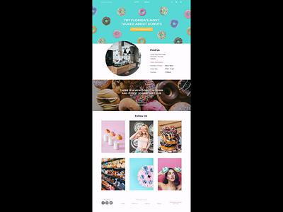 Donut Club Home Page bakery daily ui design donut food homepage landing page responsive design restaurant student ui user experience ux website