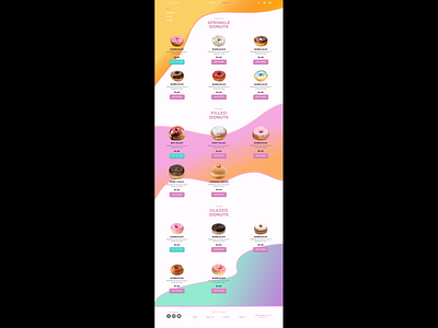 Donut Club Menu add to cart bakery daily ui design food purchase responsive design restaurant student ui user experience ux website