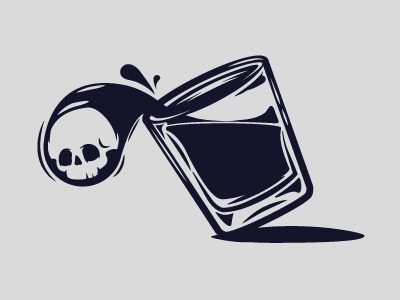 Dutch Courage logo shots skull