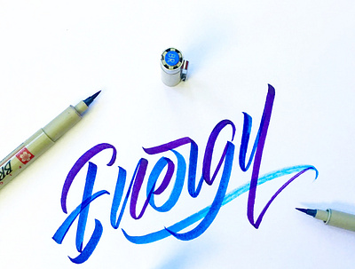 Energy brush pen calligraphy calligraphy and lettering artist calligraphy design challenge design desing lettering pen brush script