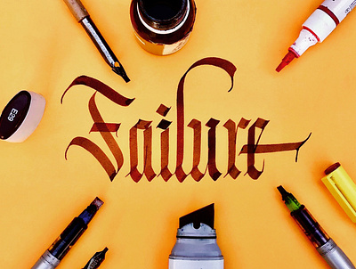 Failure calligraphy calligraphy and lettering artist calligraphy design challenge design desing failure lettering parallel pen