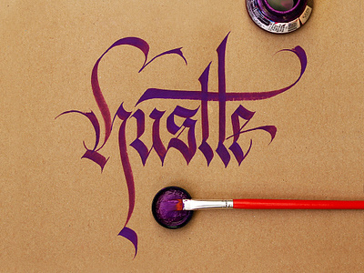 Callivember_hustle calligraphy design