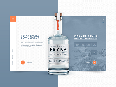 Reyka Ecommerce design ui web