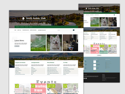 South Jordan, UT Re-Design landing page ui design user interface ux design web design