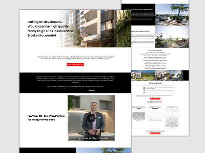 Ryan Houston Landing Page (Desktop) landing page ui design ux design web design website