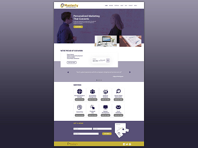Masterly Landing Page graphic design landing page ui user interface design web design