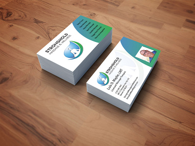 Stronghold Massage & Wellness business card design business cards graphic design graphicdesign print print design