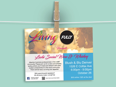 Living Fully flyer flyer design graphic design print design