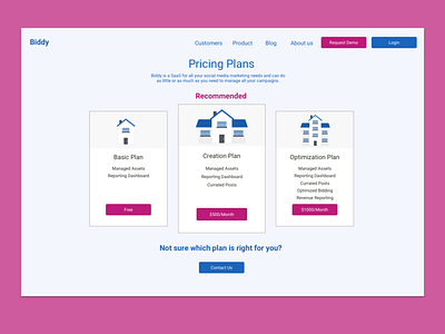 Biddy Pricing Page