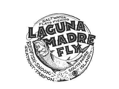 Laguna Madre Fly fishing logo fly fishing fly fishing logo hand drawn lettering handlettering lettering tarpon tarpon design tarpon logo type logo typography