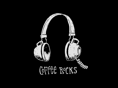 Coffee Rocks coffee art coffee logo coffee lover hand drawn hand drawn logo hand lettered lettering