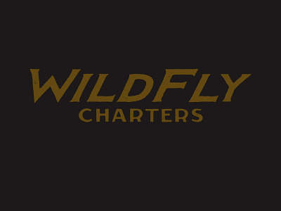 WildFly Charters Logo fishing fishing logo hand drawn hand drawn type hand lettered lettering logo retro lettering typography typography logo