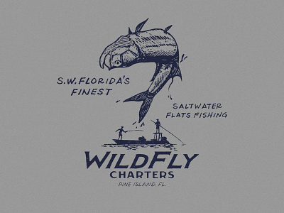 WildFly Charters retro tee design