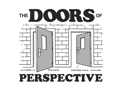 The DOORS of PERSPECTIVE art art class art classroom art room art teacher designer doors graphic design illustratrion music perspective
