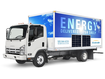 Solar energy truck wrap