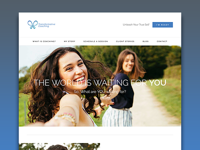 Transformative Coaching Website front end web web design