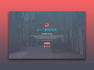 pixlpicnic Landing Page front end web web design