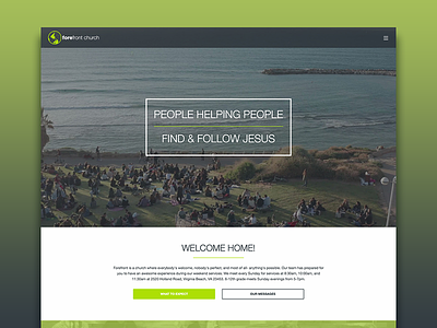 Forefront Church Website front end web web design
