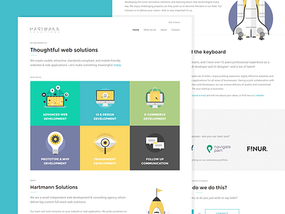 Hartmann Solutions [Live] design flat landing landing page light ui web white