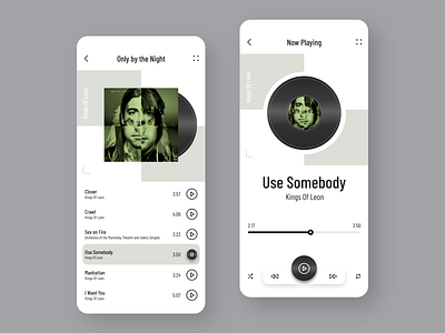 Music Player App 🎵 album art app design app designer appuidesign bands minimal music music app music player player playlist product design ui design uxdesign