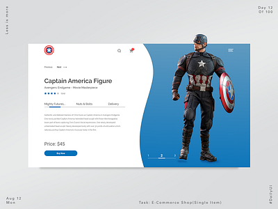 E-Commerce Shop Concept #DailyUi 012 (V2) captain america captainamerica design ui ux web