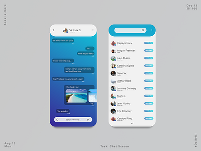 #DailyUI Day 013 - Direct Messaging app chat message product design ui ux