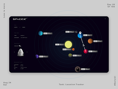 Location Tracker SpaceX Concept app app design dailyui location tracker product design ui ux web