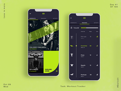 041 Workout Trackert App app design app ui dailyui gym gym app tracking train ui ui ux uidesign ux uxdesign workout workup app