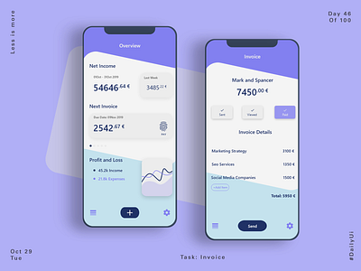 046 Invoice - Finance App by Daniel Alexandru Tatu on Dribbble